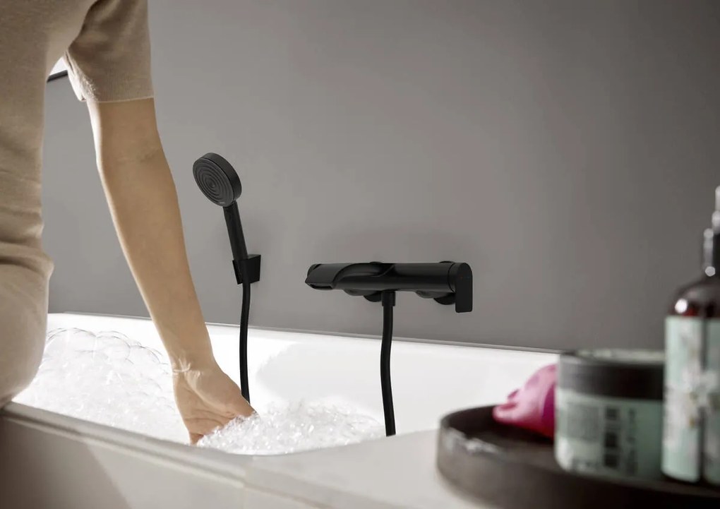 Hansgrohe Vivenis, nástenná vaňová batéria, čierna matná, HAN-75420670