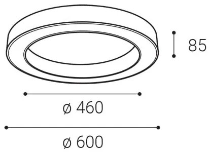 LED2 - LED Stmievateľné stropné svietidlo SATURN LED/50W/230V 3000K/4000K čierna