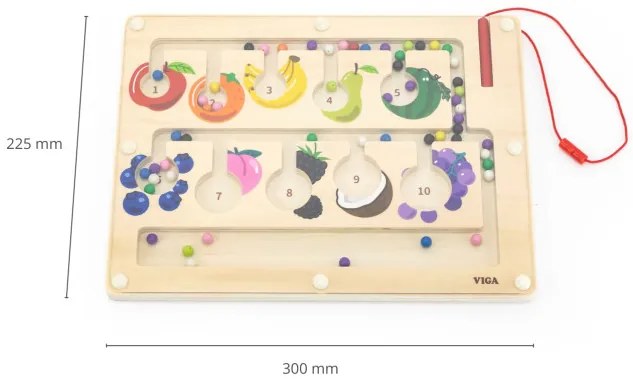 Magnetické bludisko Viga 44745 počítanie a triedenie farieb