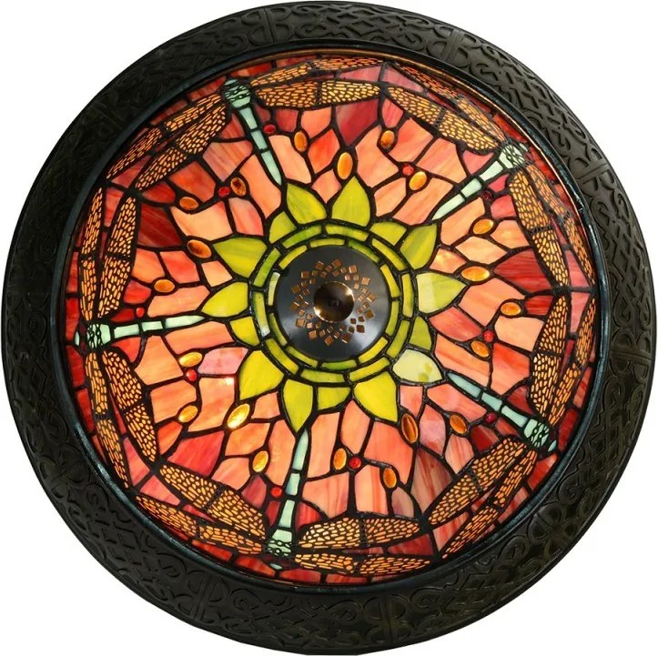 Stropné svetlo Tiffany Cecile - Ø 38*19 cm E14/max 2*40W