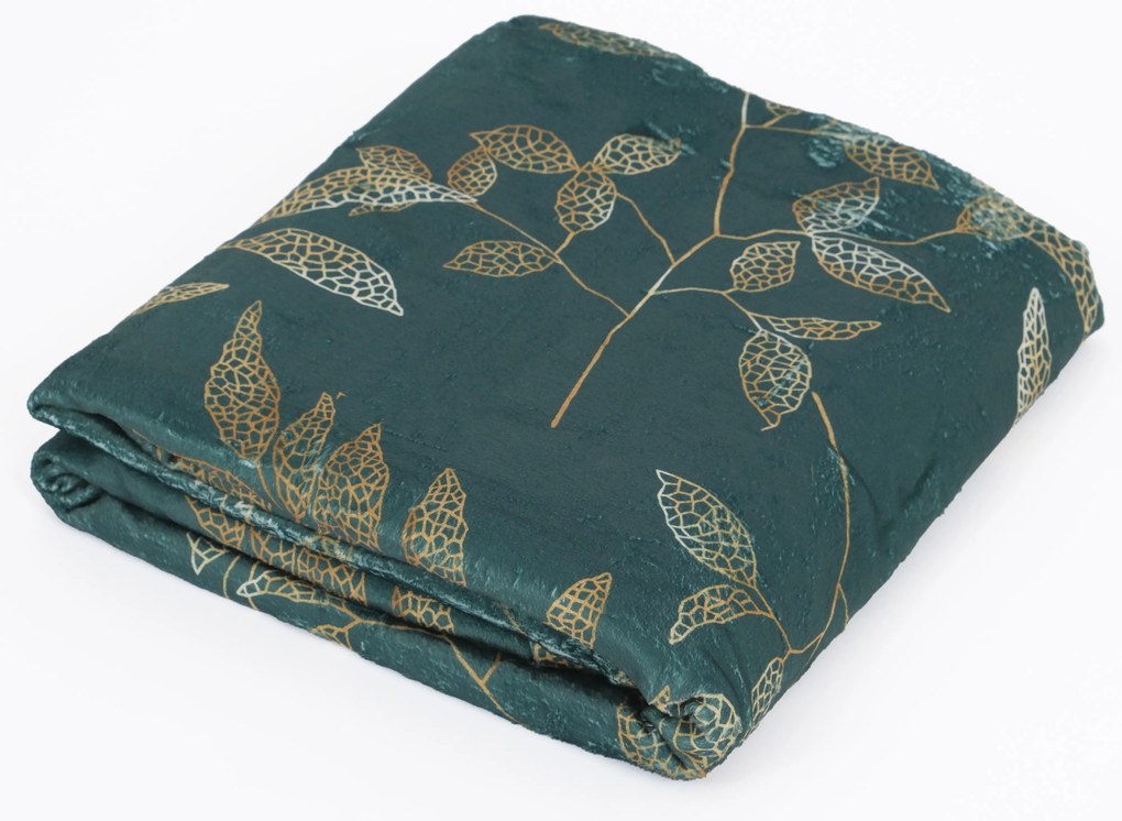 Deka mikroplyš Digital 150 × 200 cm – Gabriela tmavo zelená