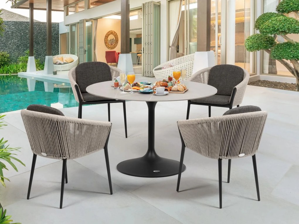 Verona okrúhly stôl Ø120 cm sivý