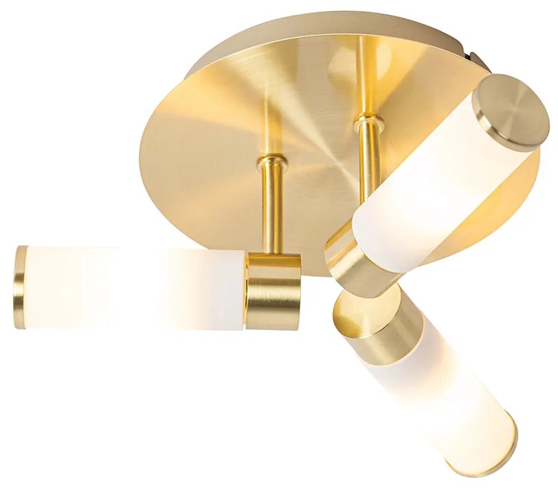 Moderné stropné svietidlo do kúpeľne mosadz 3-svetlo IP44 - Bath