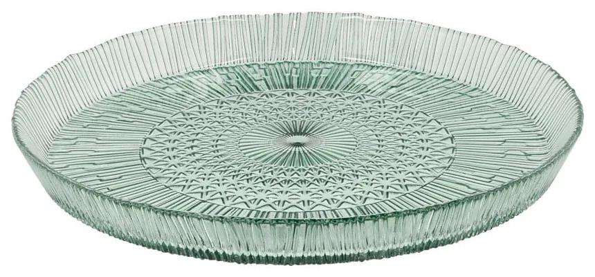 Zelený sklenený servírovací tanier ø 30 cm Kusintha – Bitz