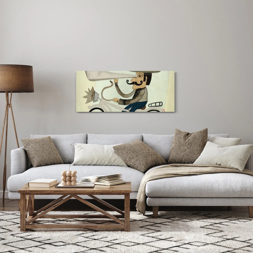 Astronóm na bicykli (120x50 cm)