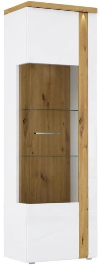 Vitrína Tuluza TUZV811RB biela/artisan