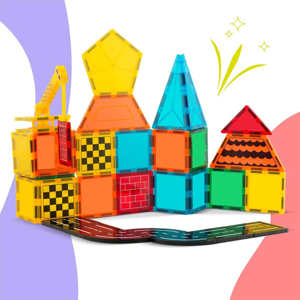 Vzdelávacie stavebné magnetické bloky 72 ks RK-780 Ricokids