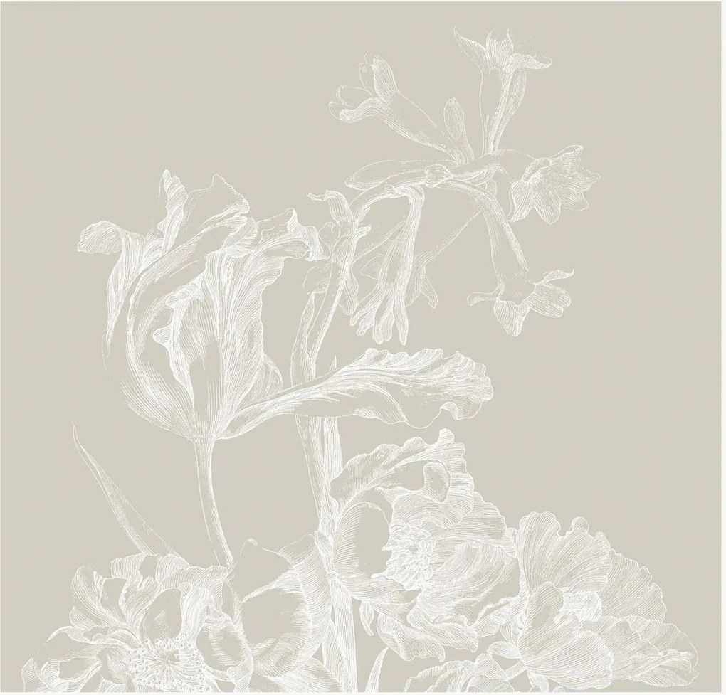 Vliesová tapeta Engraved Flowers