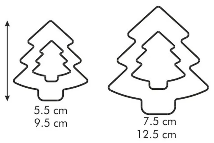 Tescoma Obojstranné vykrajovadlá DELÍCIA, stromček