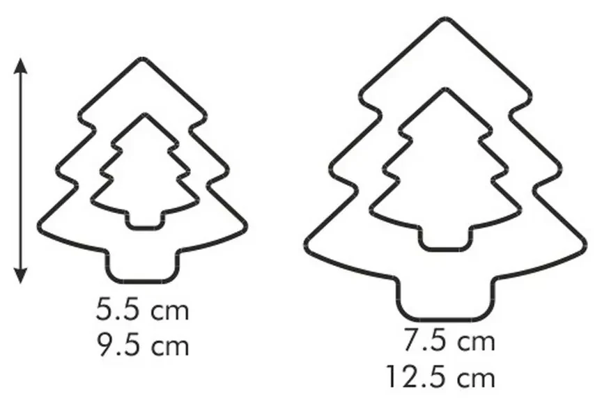 Tescoma Obojstranné vykrajovadlá DELÍCIA, stromček