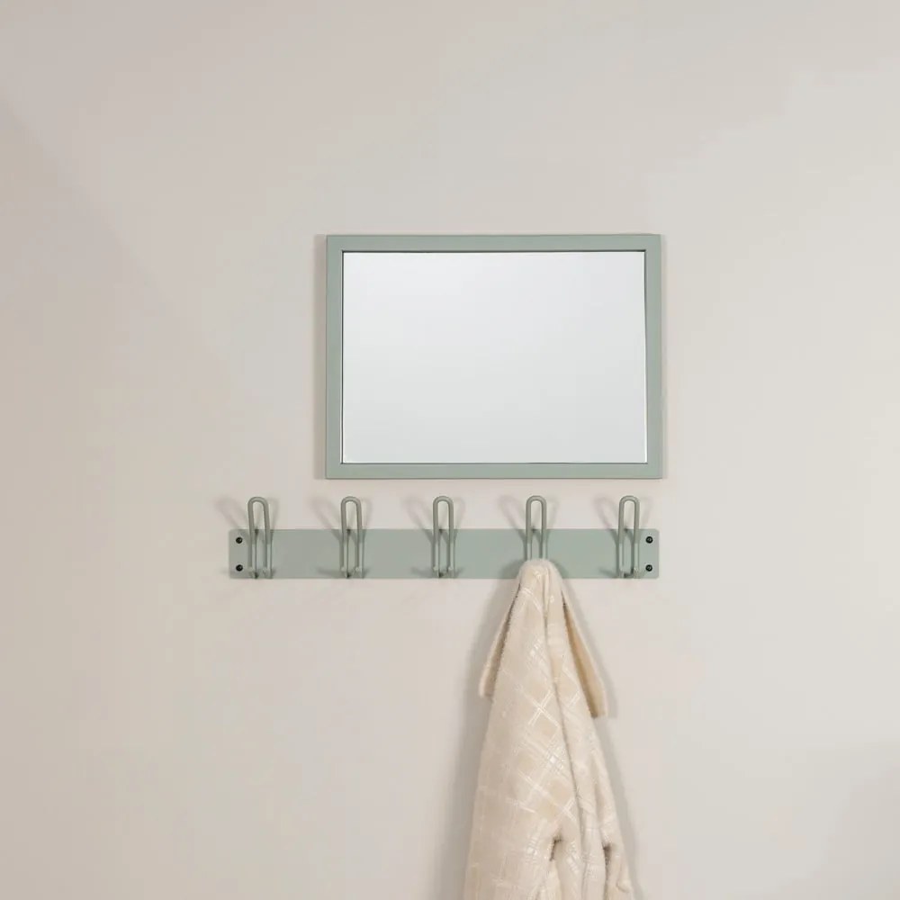 Zeleno-sivý kovový nástenný vešiak Miles – Spinder Design