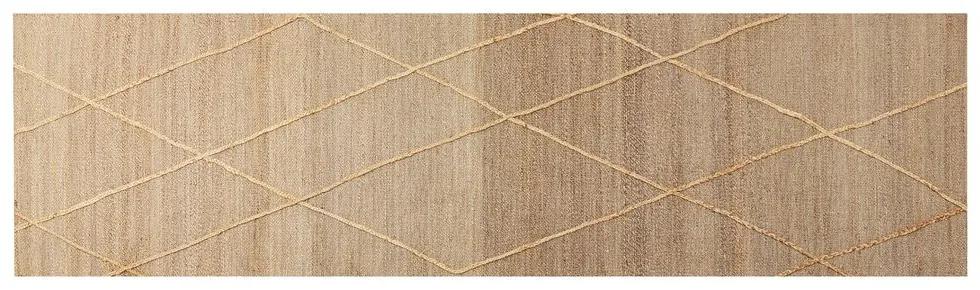 Jutový koberec 80 x 300 cm béžový YUVACIK Beliani
