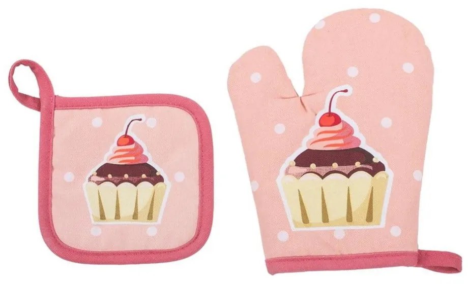 Bavlnená detská kuchynská súprava 4 ks Cupcakes - Tiseco Home Studio