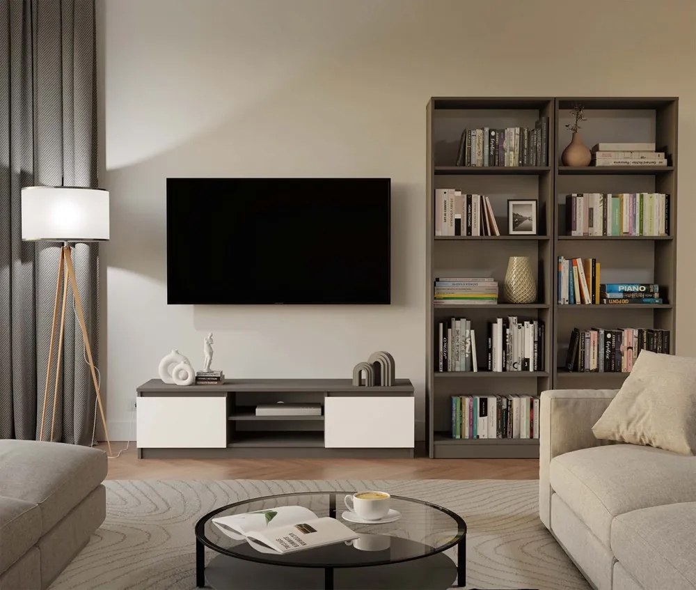 Regál Refarencios 3 (antracit). Akcia -23%. Vlastná spoľahlivá doprava až k Vám domov. 1132617