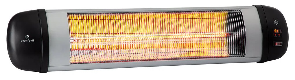 Rising Sun Zenith, infračervený ohrievač, 2500 W, IP34, diaľkový ovládač, strieborný