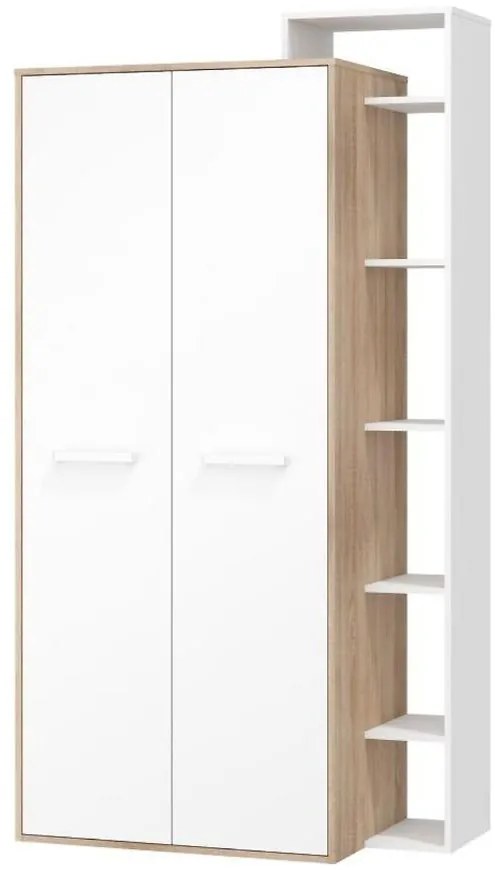 Šatníková skriňa P2D Rio-24 sonoma svetlý/biely