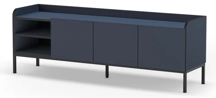 Modrý TV stolík 160x55x42 cm Adara – Marckeric