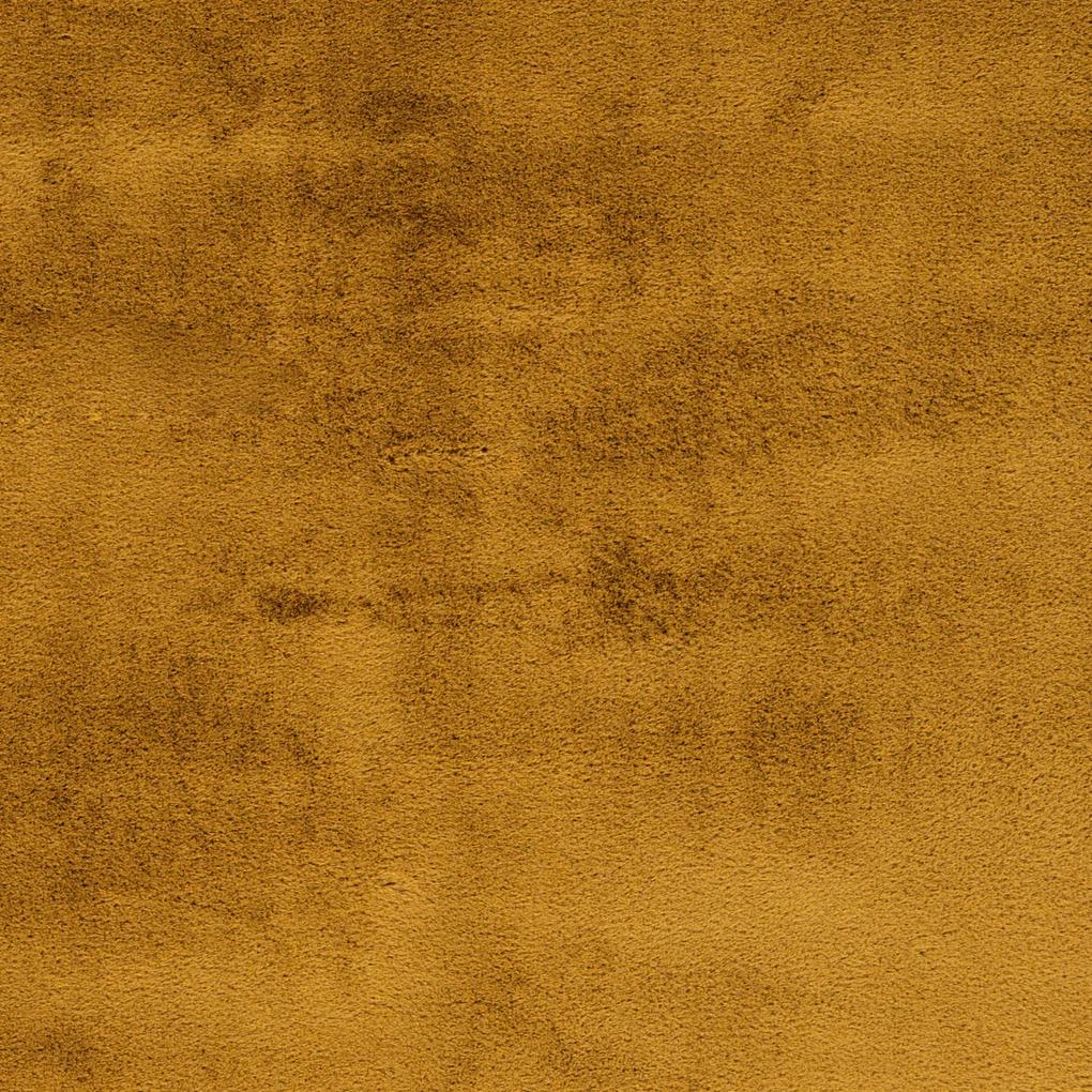 Dekorstudio Okrúhly kožušinový koberec TOPIA - jantárový Priemer koberca: 160cm