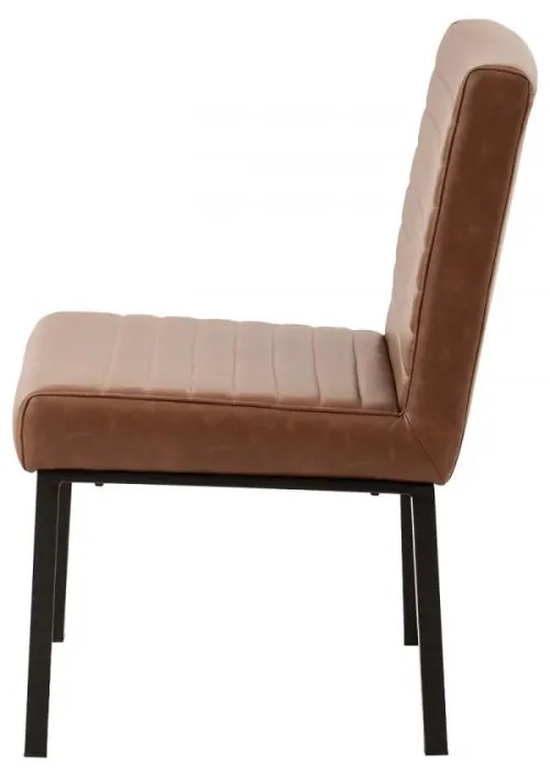 furniture-nabytek.cz - Čalúnená stolička Wingston XXL, nosnosť 250 kg, svetlohnedá, materiál umelá koža/kov