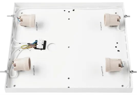 Stropné svietidlo OAK SQUARE 4xE27/15W/230V 39x39 cm dub/čierna