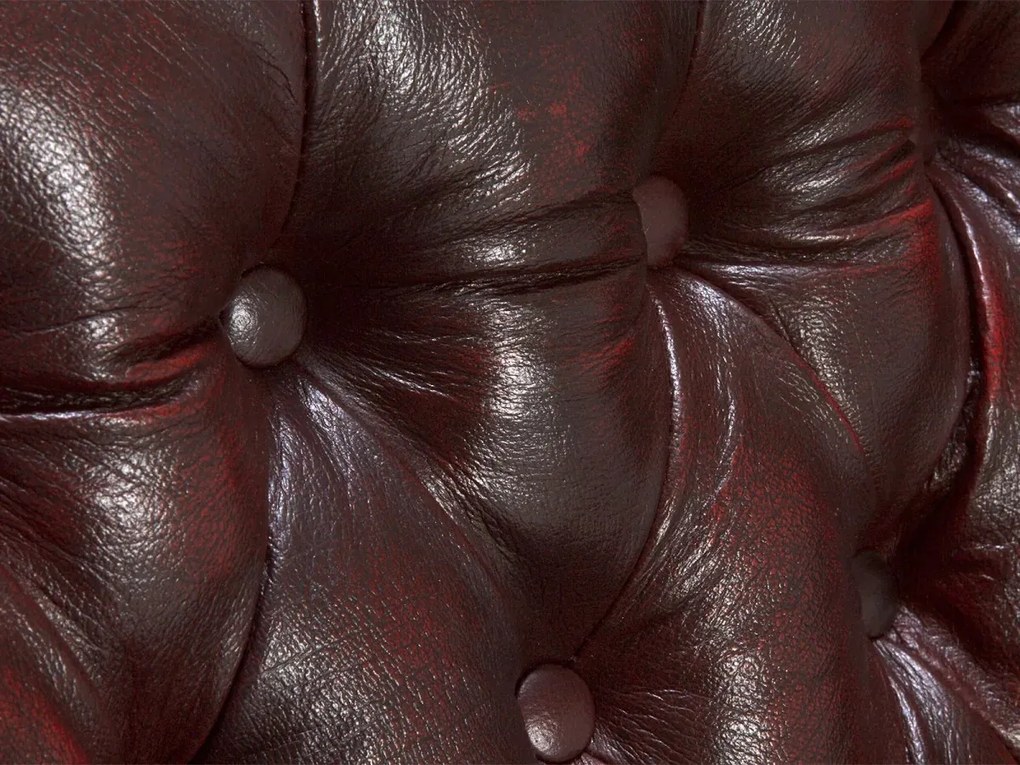 furniture-nabytek.cz - Kreslo ušák Chesterfield Pittsfield z pravej kože, červené