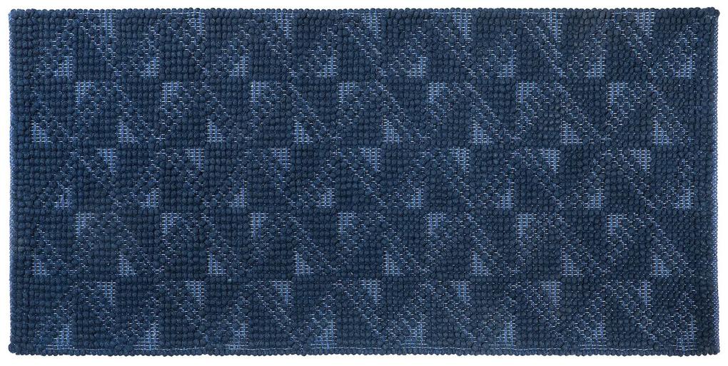 Vlnený koberec 80 x 150 cm námornícka modrá SAVRAN Beliani