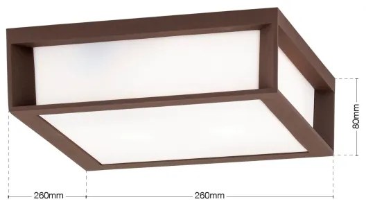 Orion - Vonkajšie svietidlo HENRY 2xE27/15W/230V 26x26 cm IP44 hnedé