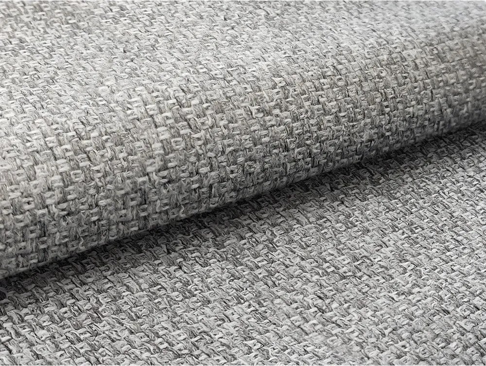 Sivá čalúnená dvojlôžková posteľ s úložným priestorom s roštom 140x200 cm Mano – Makamii