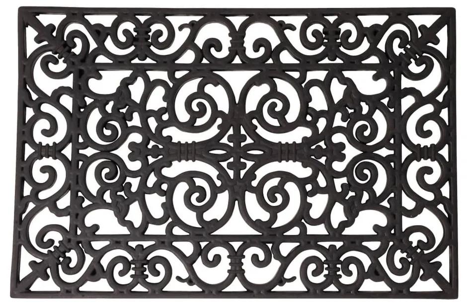 Gumová obdĺžniková rohožka Esschert Design Ornamental, 45 × 70 cm