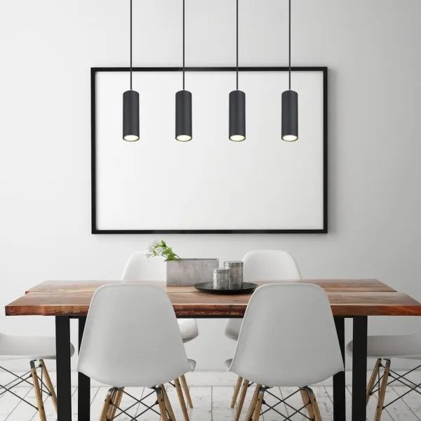 Globo 57911-4HB - Luster na lanku ROBBY 4xGU10/35W/230V čierna