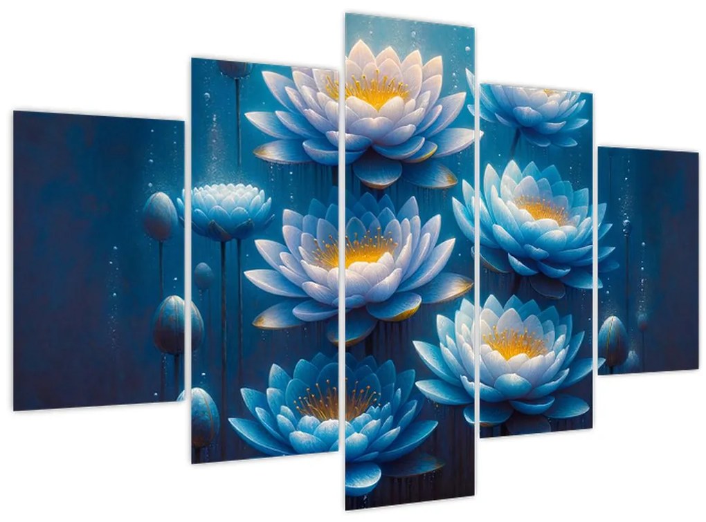 Obraz - Lekná pod hladinou (150x105 cm)