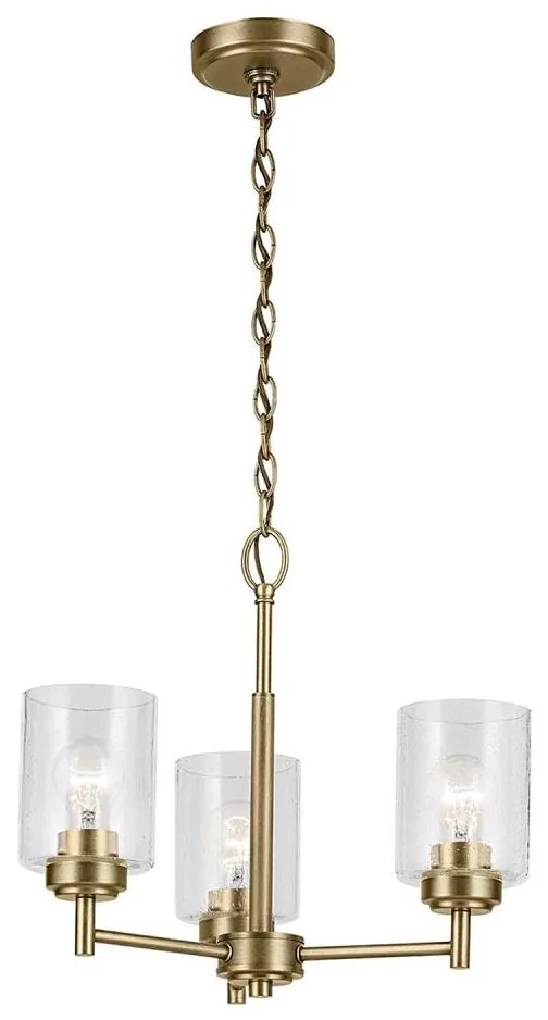 Kichler KL-WINSLOW3-NBR - Luster na reťazi WINSLOW 3xE27/60W/230V mosadz