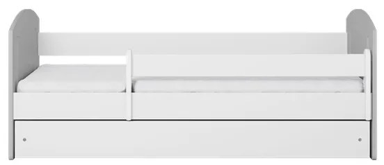 Klasická detská postieľka Babydreams sivá/biela