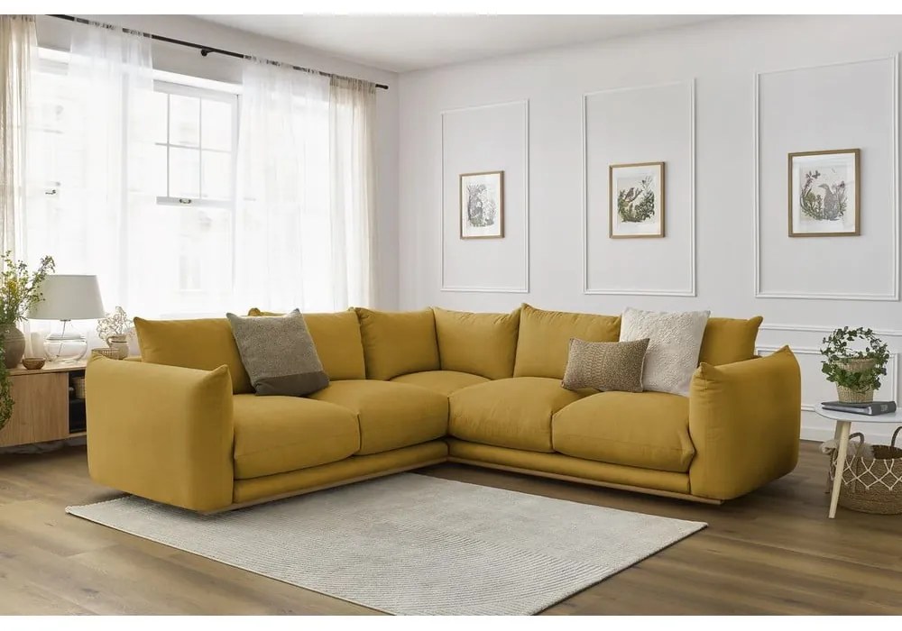 Žltá rohová pohovka Ernest – Bobochic Paris