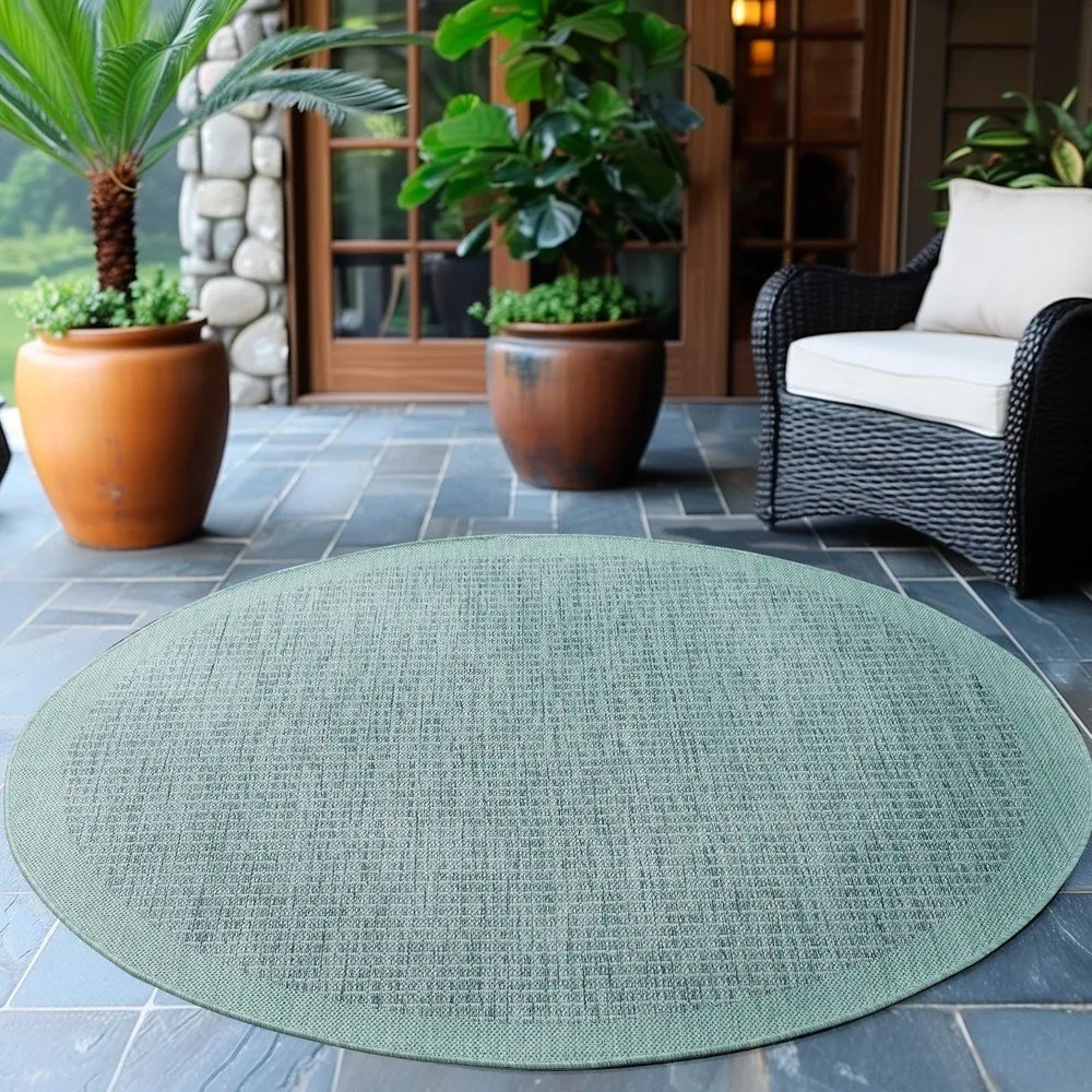 Modrý okrúhly vnútorný a vonkajší koberec ø 160 cm Giza 1410 – Ayyildiz Carpets