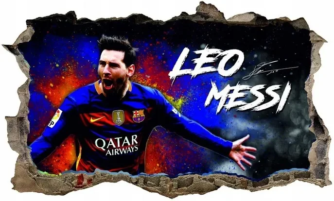 domtextilu.sk domtextilu.sk Nálepka na stenu 3D Lionel Messi 120 x 72 cm 42091