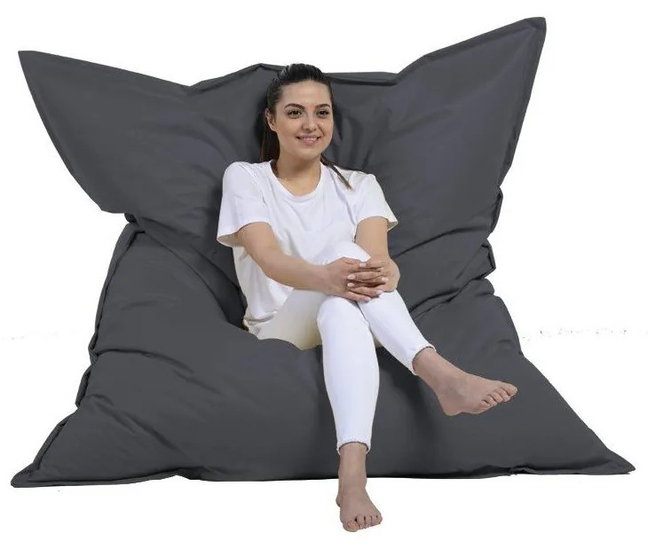 Tmavosivý záhradný sedací vak Giant – Floriane Garden