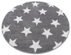 styldomova Sivobiely koberec sketch hviezdy kruh FA68