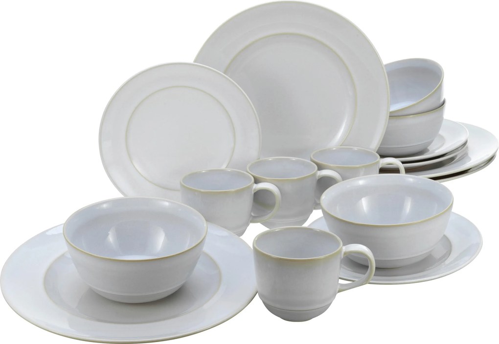 XXXLutz KOMBINOVANÝ SERVIS ANTIQUE OFFWHITE 16-dielne Creatable - Online Only bytové doplnky - 007768096201