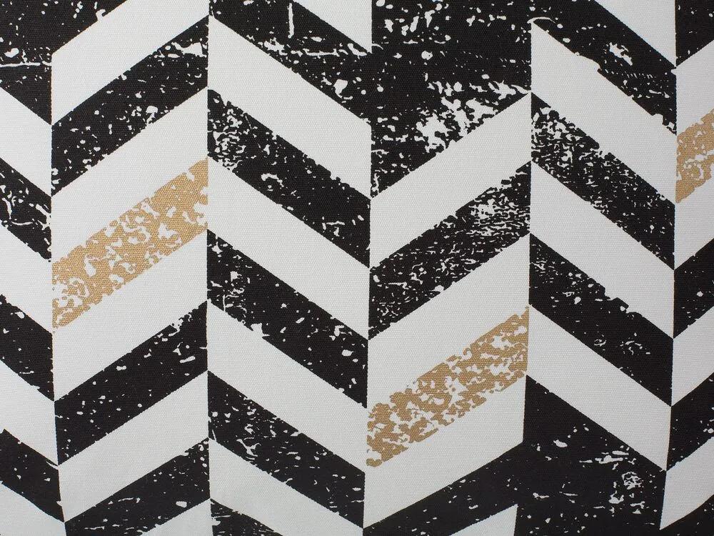Set 2 vankúšov chevron vzor 45 x 45 cm čierna a biela HELCONIA Beliani