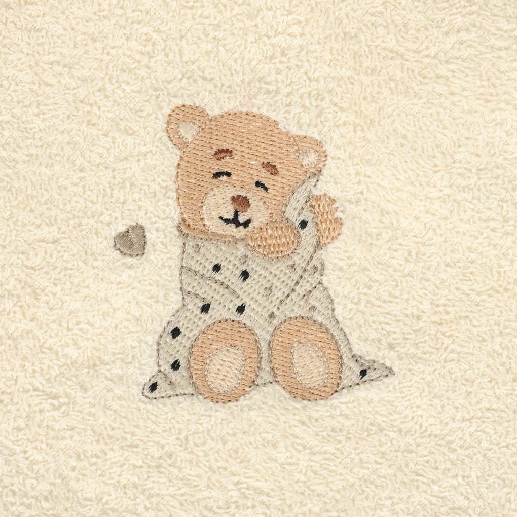Babymatex Osuška s kapucňou MAXI 100x100 cm - Smotanová