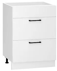 Kuchynská skrinka Denis D60PC S/2 zasl biely satén mat/biela