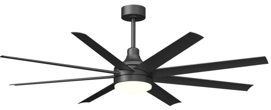 Aigostar-LED Stmievateľný str. ventilátor LED/24W/230V 2700-6500K 165cm+DO čierna