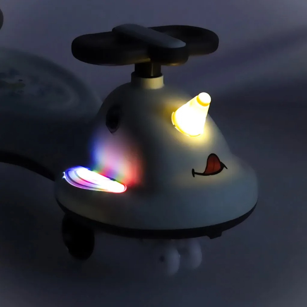 KIK LED gravitačné vozítko Swing FIX S1 s rukoväťou, sivé