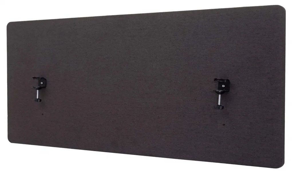 Akustický panel na stôl HWC-G75 - dvojstenná látka/textil - 60x140 - hnedo-sivá