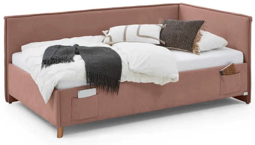 Ružová detská posteľ s úložným priestorom 90x200 cm Fun – Meise Möbel