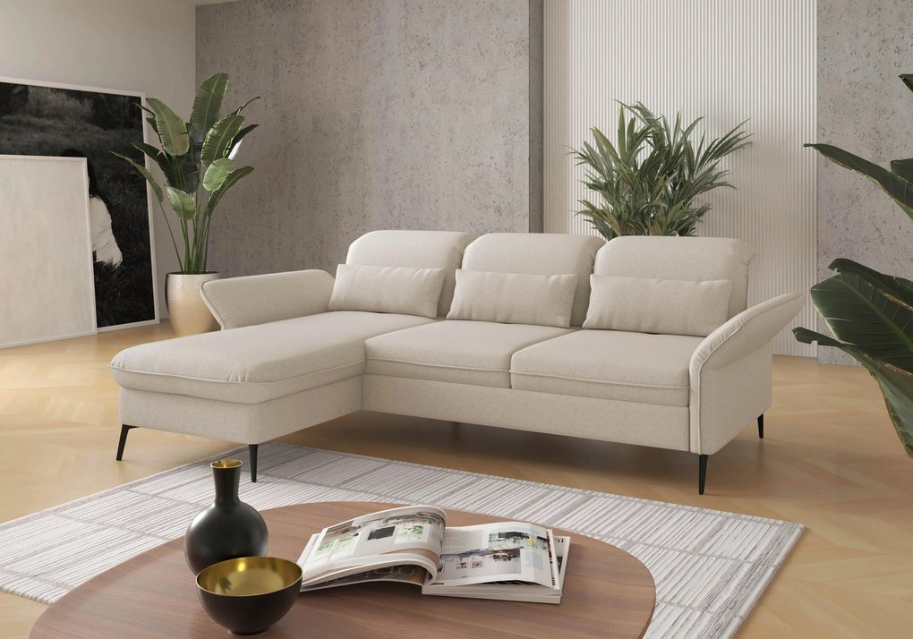 XXXLutz ROHOVÁ SEDAČKA, textil, krémová Sit & More - Sedačky - 000144011866
