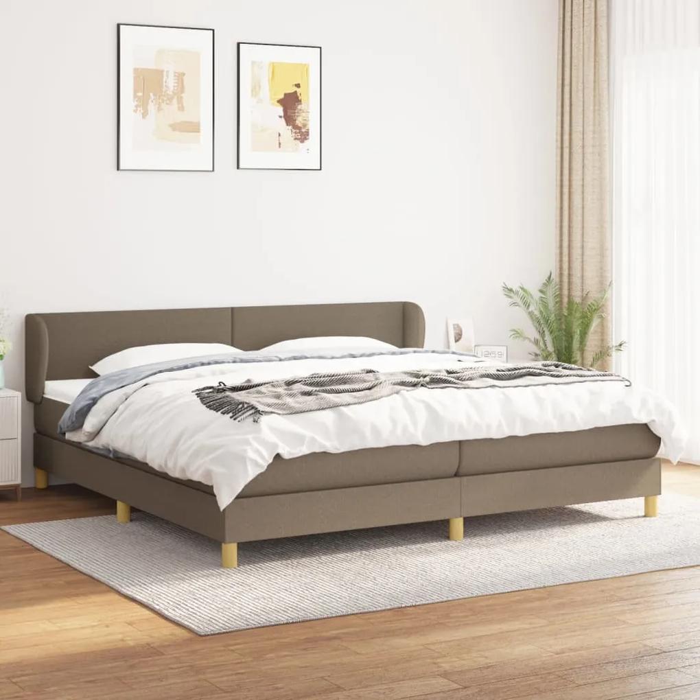 Boxspring posteľ s matracom sivohnedý 200x200 cm látka 3126673