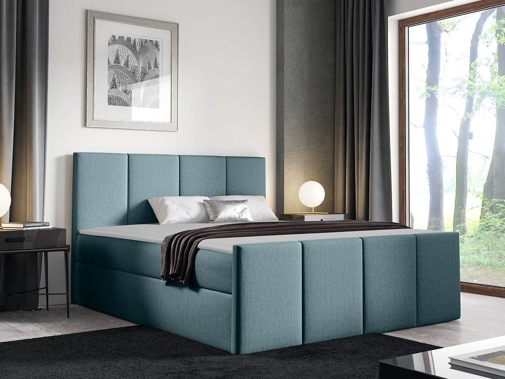 Kontinentálna posteľ Bautista, Rozmer postele: 180x200, Dostupné poťahy: ekokoža Soft 10a