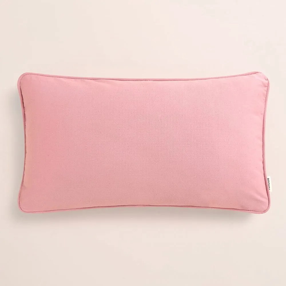 Elegantná obliečka na vankúš v tmavoružovej farbe 30 x 50 cm